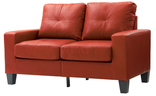 Glory Furniture Newbury Red Faux Leather Modular Loveseat