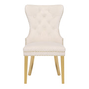 2 Galaxy Home Simba Light Gray Velvet Dinning Chairs