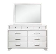 Global Furniture Jordyn White Glass Mirror