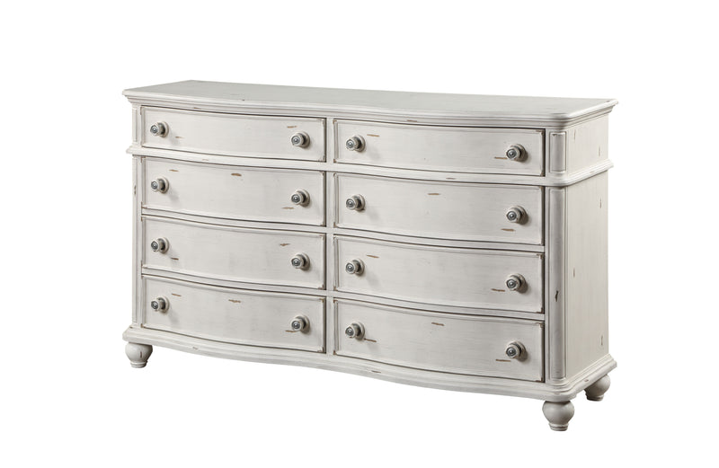 Acme Furniture Jaqueline Antique White Dresser And Mirror