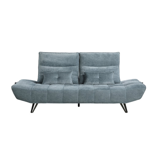 Home Elegance Quonsett Blue Sofa with Adjustable Headrests