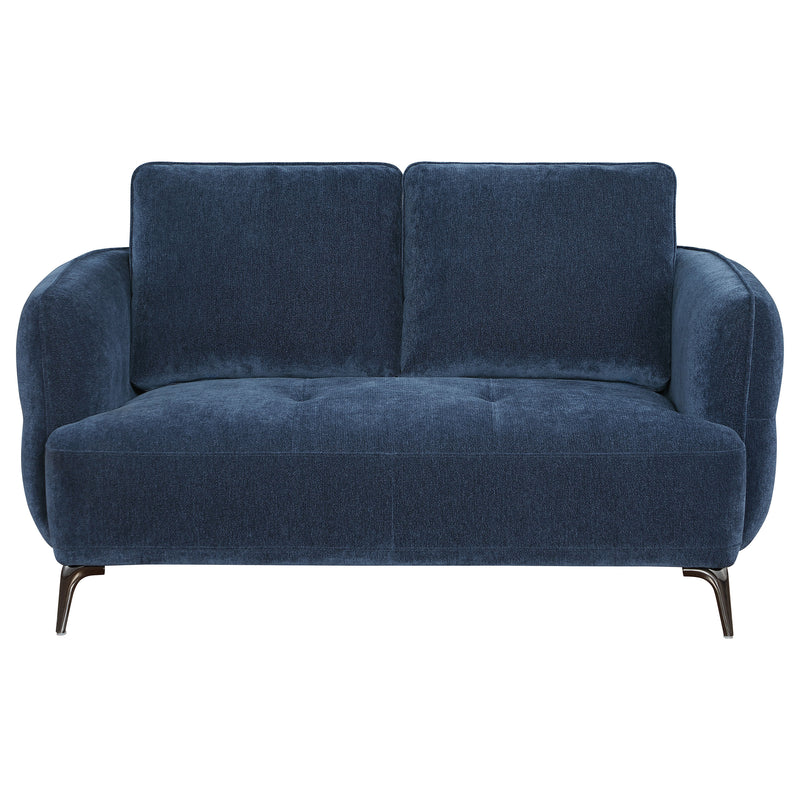 Coaster Furniture Lively Blue Track Arm Loveseat