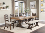 Acme Furniture Pascaline Rustic Brown Oak Gray 8pc Dining Room Set