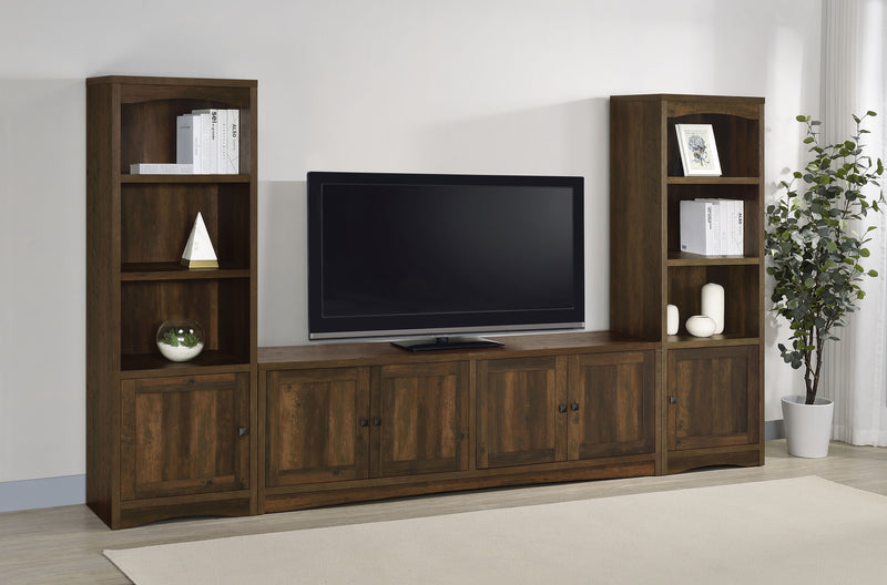 Coaster Furniture Laughlin Dark Pine Brown Entertainment Center