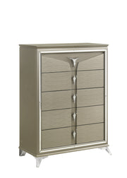 Galaxy Home Samantha Silver 5 Drawer Chest