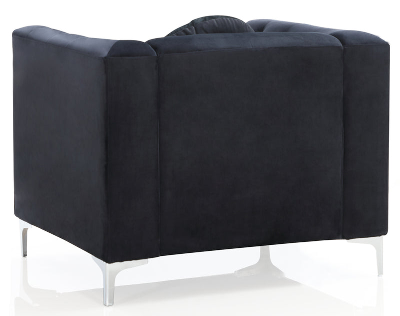 Glory Furniture Pompano Black Velvet Chair