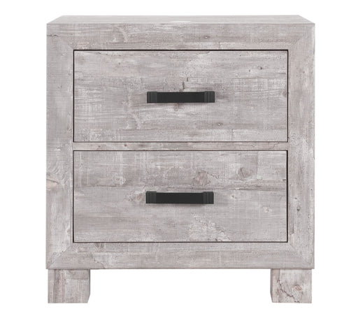 Global Furniture Nolan Grey Nightstand with Wireless Charger