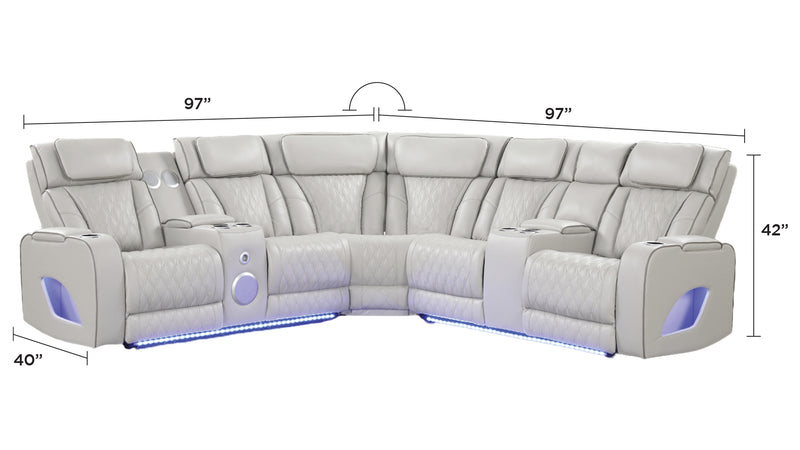 Galaxy Home Fortuner Ice Sectional