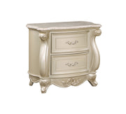 New Classic Furniture Monique Champagne Nightstand with Marble Top