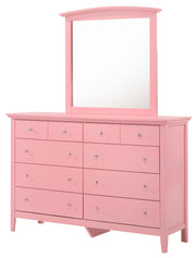Glory Furniture Hammond Pink Dresser and Mirror Casual