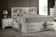 Crown Mark Emily White Queen Drawer Bed