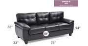 Glory Furniture Gallant Black Faux Leather Sofa