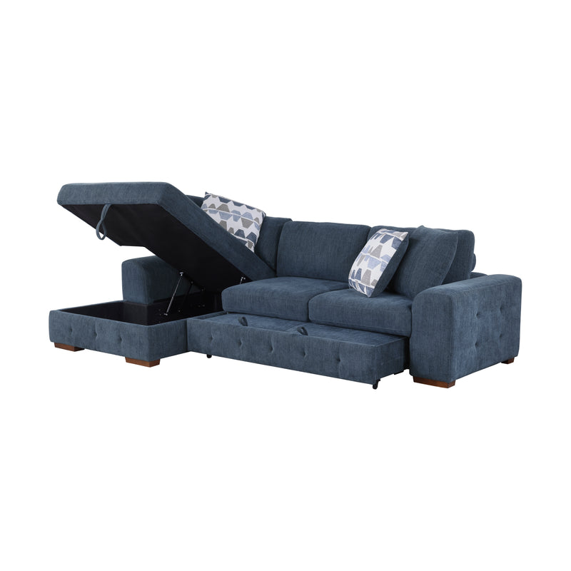 Home Elegance Raife Gray 2pc Sectional with Left Chaise
