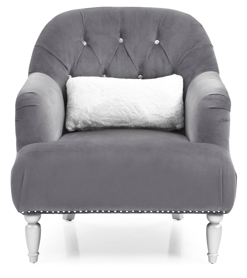 Glory Furniture Jewel Blue Velvet Chair