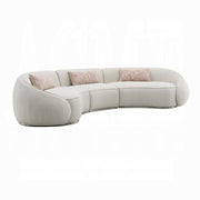 Acme Furniture Sahara Beige Sectional with Ottoman