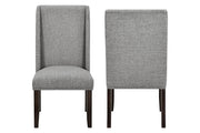 2 New Classic Furniture Faust Gray Dining Chairs