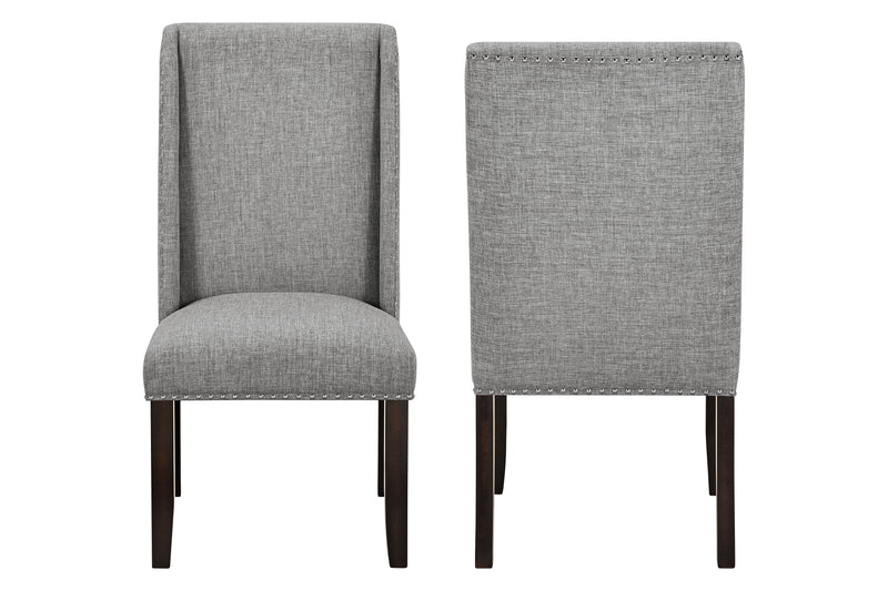 2 New Classic Furniture Faust Gray Dining Chairs
