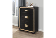 Global Furniture Blake Black Gold Chest
