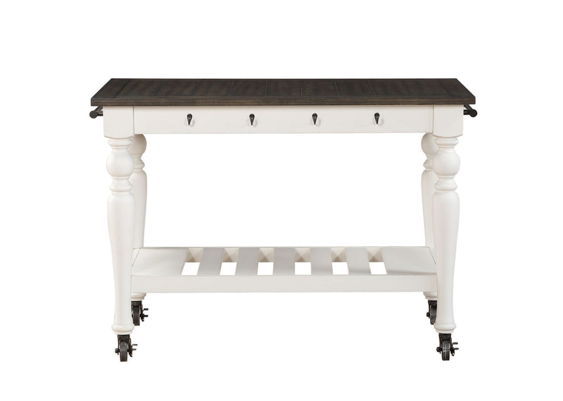 Steve Silver Joanna Ivory Mocha Kitchen Cart