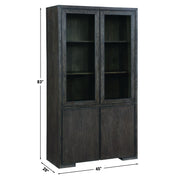 Steve Silver Evan Brown Glass Doored Curio