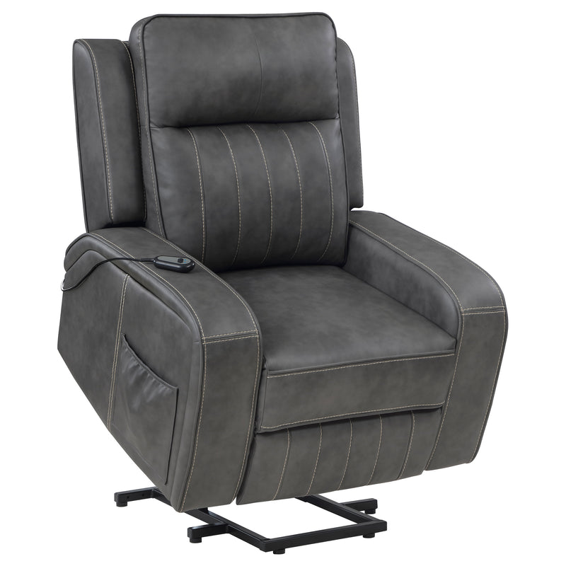 Coaster Furniture Raelynn Grey Power Lift Recliner Chair
