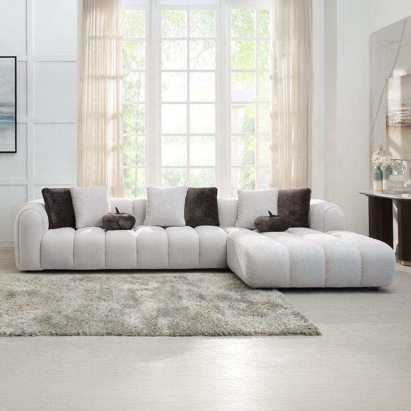 Acme Furniture Manilla Ivory White Sectional