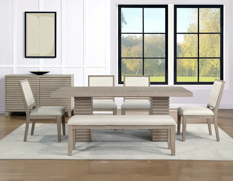 Steve Silver Lily Gray 6pc Dining Set