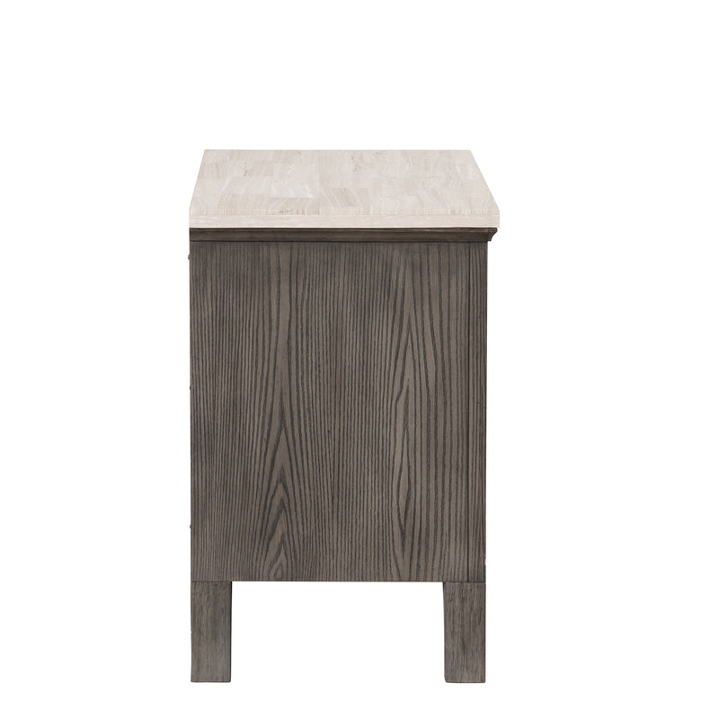 New Classic Furniture Lisbon Gray Marble Top Nightstand