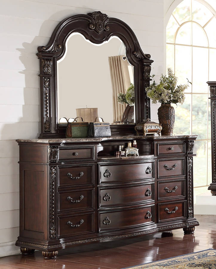 Crown Mark Stanley Dresser and Mirror
