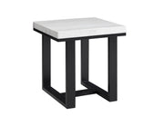Steve Silver Lucca White Marble Top End Table