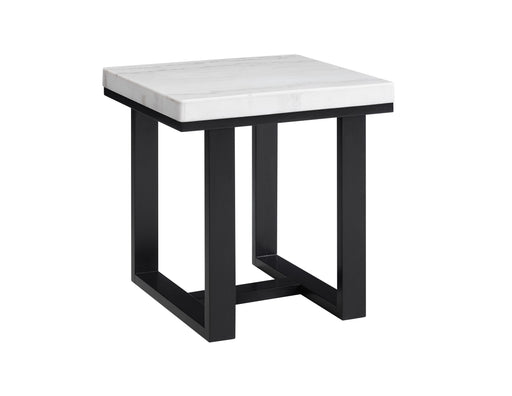 Steve Silver Lucca White Marble Top End Table