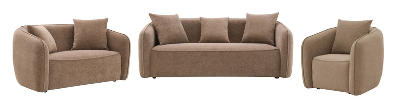 Acme Furniture Keith Brown Loveseat with 2 Pillows