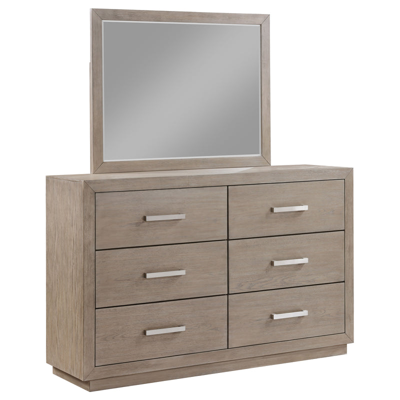 Coaster Furniture Kenora Barley Brown Beige Dresser and Mirror