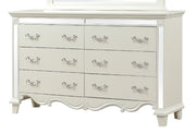 Galaxy Home Milan White Mirror Framed Dresser
