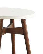 Steve Silver Serena White Silverstone End Table