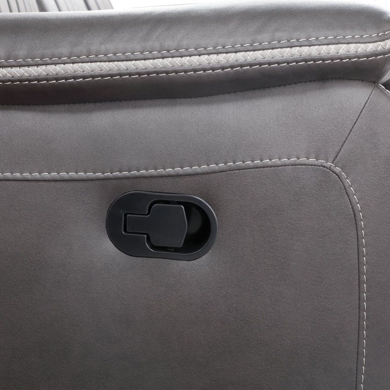 New Classic Furniture Enzo Gray Sofa with Dual Recliner