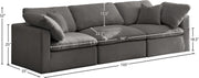 Meridian Furniture Plush Cream Velvet Modular Sofa