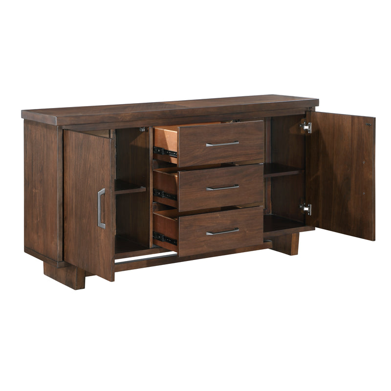 Home Elegance Franco Brown Walnut Server