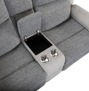 Global Furniture U6027 Grey Console Reclining Loveseat