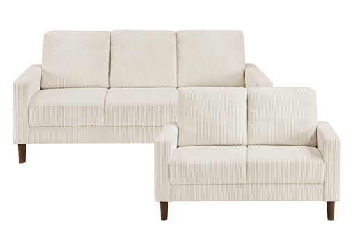 Home Elegance Crandall Beige 2pc Living Room Set