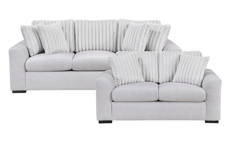 Home Elegance Athena Gray 2pc Living Room Set