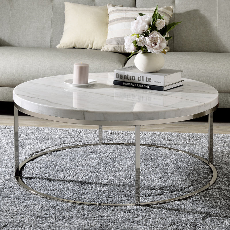 Acme Furniture Zaidee Natural Nickel Coffee Table