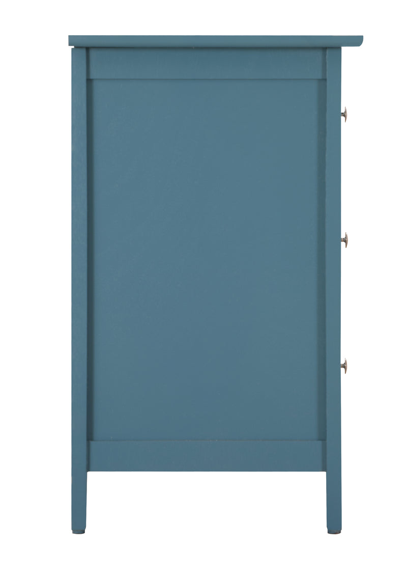 Glory Furniture Daniel Teal 3 Drawers Nightstand