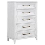 Coaster Furniture Marielle Distressed White 5 Drawer Chest