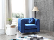 Glory Furniture Delray Navy Blue Velvet Microsuede Chair