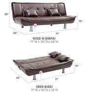 Glory Furniture Lionel Chocolate Microfiber Sofa Bed