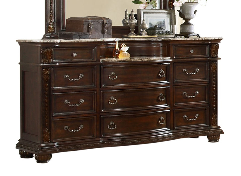 Galaxy Home Roma Dark Walnut Wood Dresser