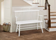 Crown Mark Jerimiah White Spindleback Bench