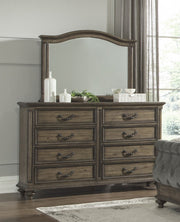 Home Elegance Rachelle Brown Gray Dresser And Mirror