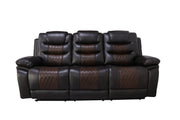 New Classic Furniture Nikko Brown Sofa with Dual Recliner